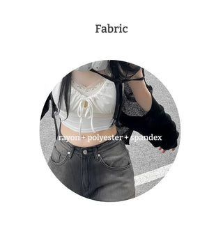 Sharo shirring ribbon bustier sleeveless