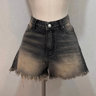 Saha part vintage sand tin denim shorts