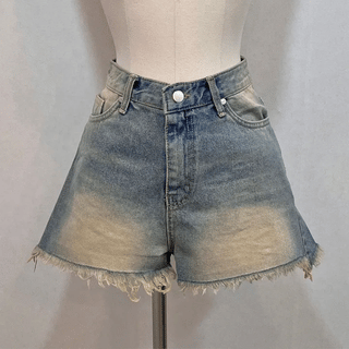 Saha part vintage sand tin denim shorts