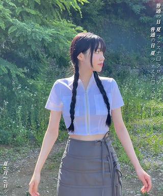 Side slit strap layered binding skirt