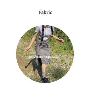 Side slit strap layered binding skirt