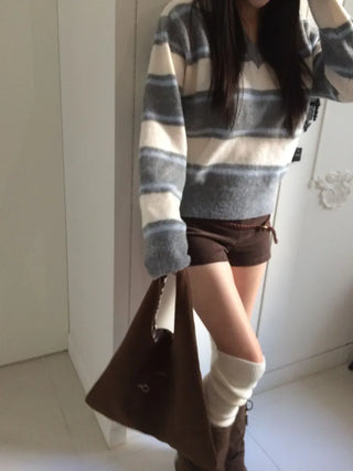Dolly Corduroy Golden High-Waist Shorts