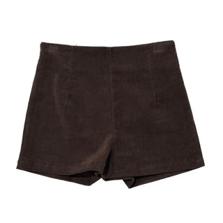 Dolly Corduroy Golden High-Waist Shorts