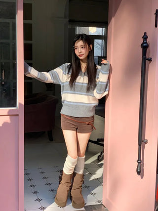 Dolly Corduroy Golden High-Waist Shorts