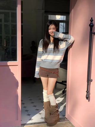 Dolly Corduroy Golden High-Waist Shorts