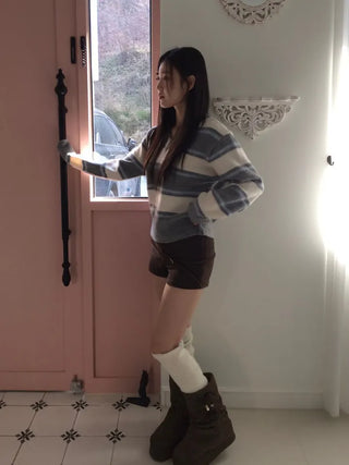 Dolly Corduroy Golden High-Waist Shorts