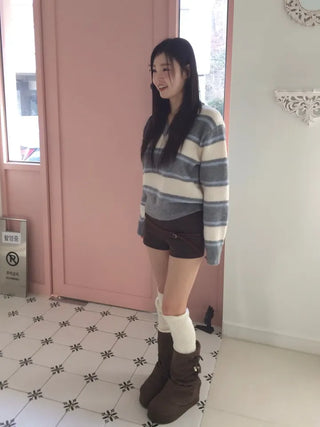 Dolly Corduroy Golden High-Waist Shorts