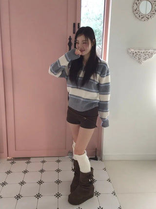 Dolly Corduroy Golden High-Waist Shorts