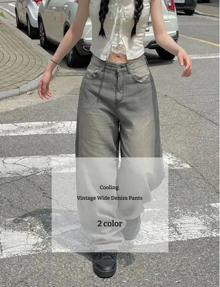 Cooling Vintage Wide Denim Pants