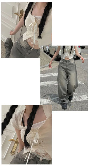 Cooling Vintage Wide Denim Pants