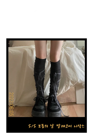 Chichi Strap Ribbon Ballet Core Knee Socks