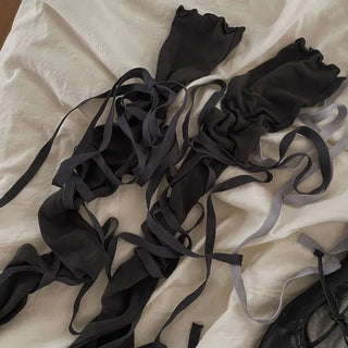 Chichi Strap Ribbon Ballet Core Knee Socks