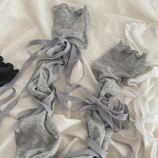 Chichi Strap Ribbon Ballet Core Knee Socks