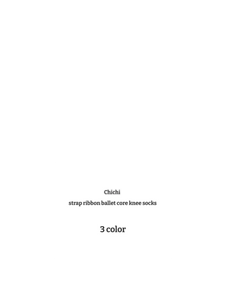 Chichi Strap Ribbon Ballet Core Knee Socks