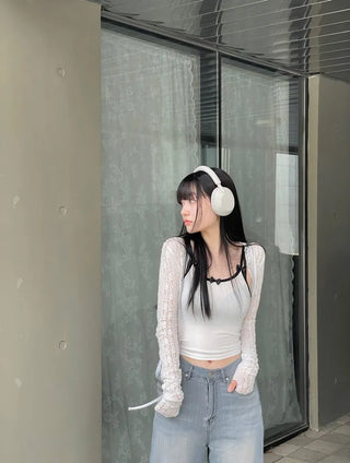Rica Lace See-Through Bolero Warmer Cardigan