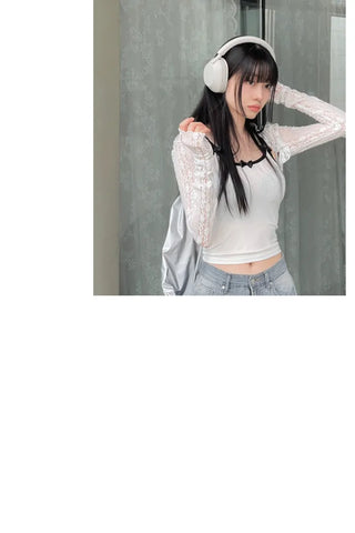 Rica Lace See-Through Bolero Warmer Cardigan