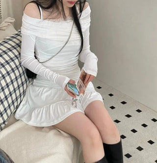 Apple Lace Shirring Layered Sleeveless Nashi