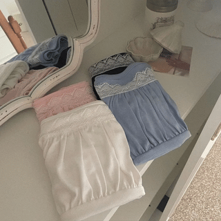 Apple Lace Shirring Layered Sleeveless Nashi