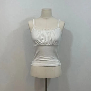 Apple Lace Shirring Layered Sleeveless Nashi