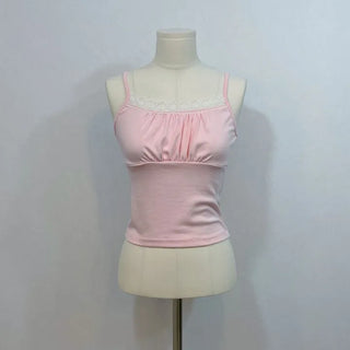 Apple Lace Shirring Layered Sleeveless Nashi