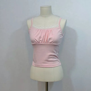 Apple Lace Shirring Layered Sleeveless Nashi