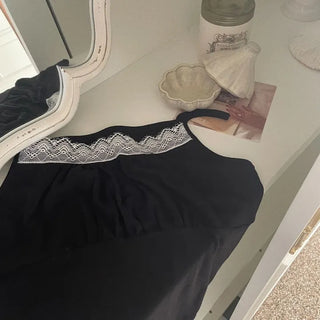 Apple Lace Shirring Layered Sleeveless Nashi