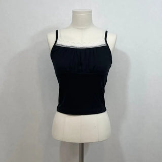 Apple Lace Shirring Layered Sleeveless Nashi
