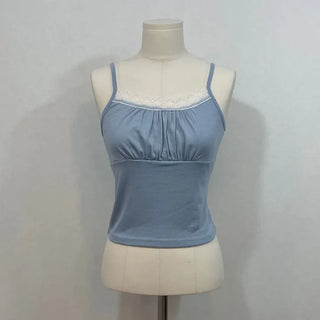 Apple Lace Shirring Layered Sleeveless Nashi