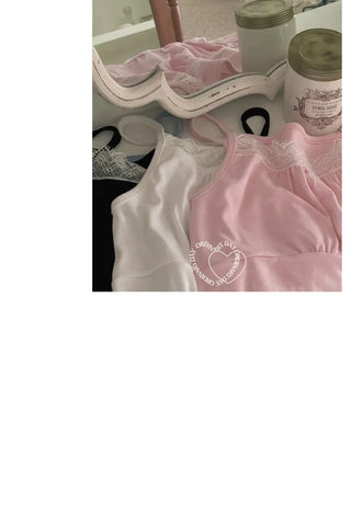Apple Lace Shirring Layered Sleeveless Nashi