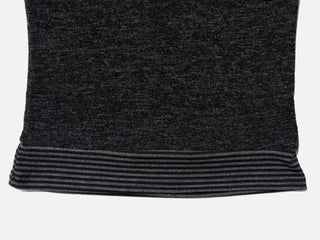 Mono Halter Layered Striped Long Sleeve Knit T-shirt