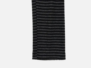 Mono Halter Layered Striped Long Sleeve Knit T-shirt