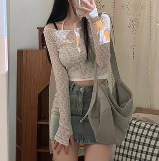 Dish Layered Halter Neck Crop Nashi