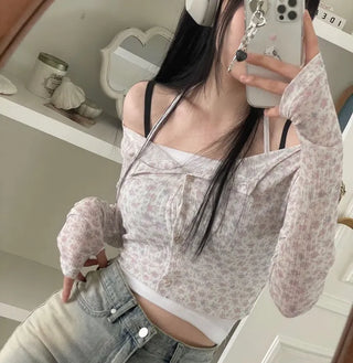 Dish Layered Halter Neck Crop Nashi