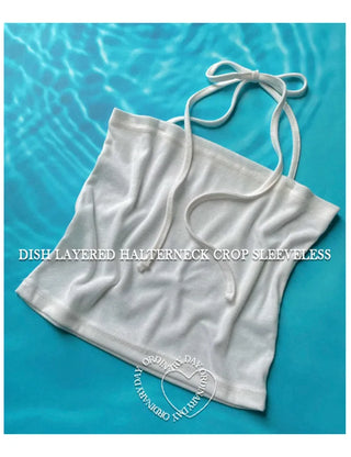 Dish Layered Halter Neck Crop Nashi