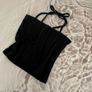Dish Layered Halter Neck Crop Nashi