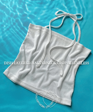 Dish Layered Halter Neck Crop Nashi