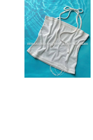 Dish Layered Halter Neck Crop Nashi