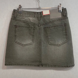 Kio denim washed mini skirt