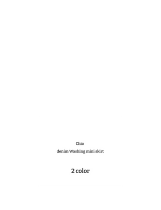 Kio denim washed mini skirt