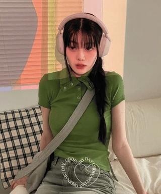 Kio denim washed mini skirt