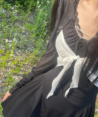 Casey shirring side-slit sleeveless bustier long one-piece dress