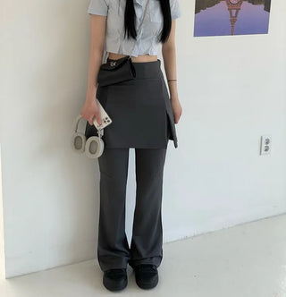 Vivi tight fit collar crop pintuck shirt