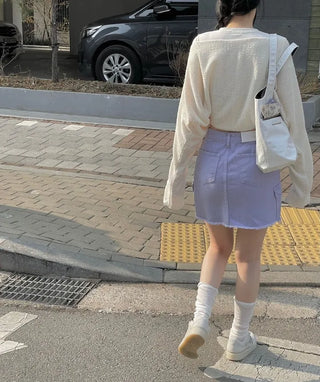 Cool Kitsch Cargo Cut Cotton Skirt in