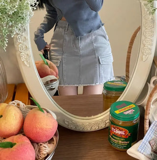 Cool Kitsch Cargo Cut Cotton Skirt in