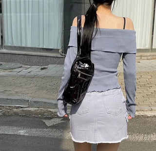 Cool Kitsch Cargo Cut Cotton Skirt in