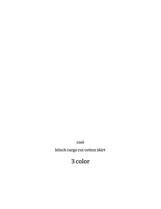 Cool Kitsch Cargo Cut Cotton Skirt in