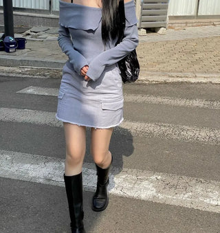 Cool Kitsch Cargo Cut Cotton Skirt in