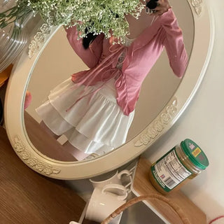 Line Cancan satin ruffle back banding skirt pants