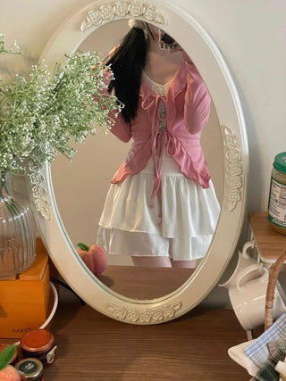 Line Cancan satin ruffle back banding skirt pants