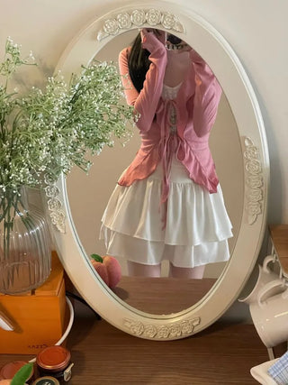 Line Cancan satin ruffle back banding skirt pants